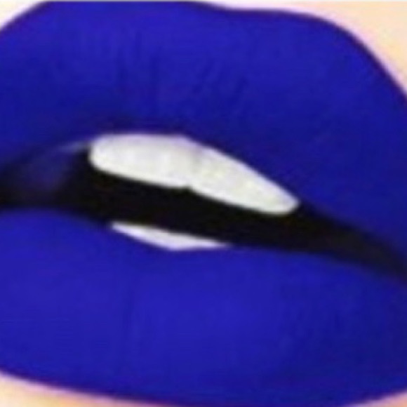Blue Matte Liquid Lipstick - Picture 2 of 2
